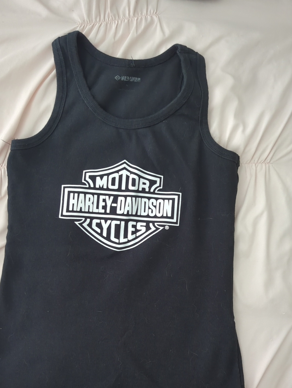 Harley-Davidson Black Tank Top with White Logo - Kids